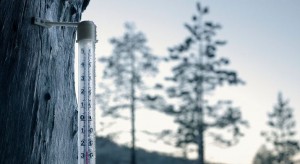 Thermometer by freezing weather